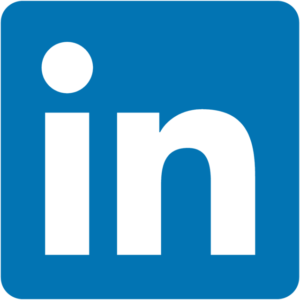 Icon von LinkedIn in blau und weiß